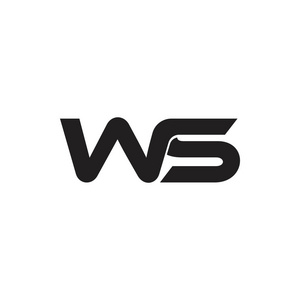 字母ws简单链接标志向量照片