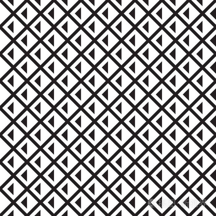 无缝时尚的几何背景. 现代抽象模式. 平面单色设计.