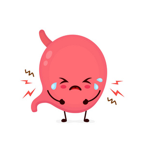 悲伤的痛苦生病可爱的胃照片