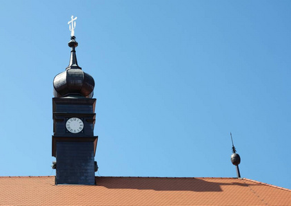 布达佩斯匈牙利塔时钟。城市的景点。欧元旅行