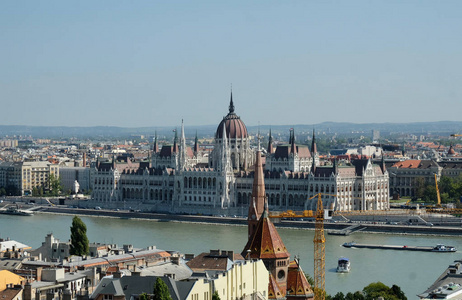布达佩斯匈牙利议会。城市景点。在欧洲旅行