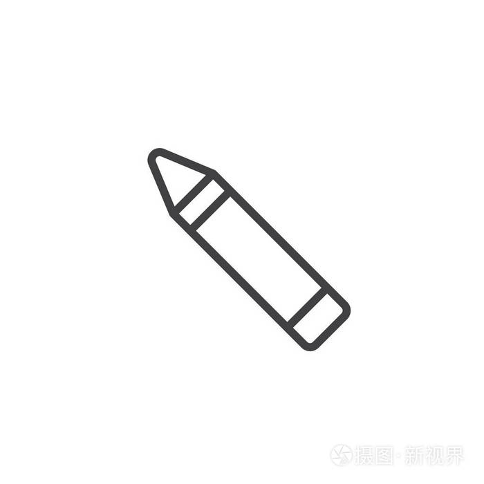 蜡笔线图标轮廓矢量符号线性风格象形文字隔离在白色上符号标志插图可