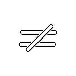 符号不等于图标. 用于网站设计和开发应用程序开发的细线图标.