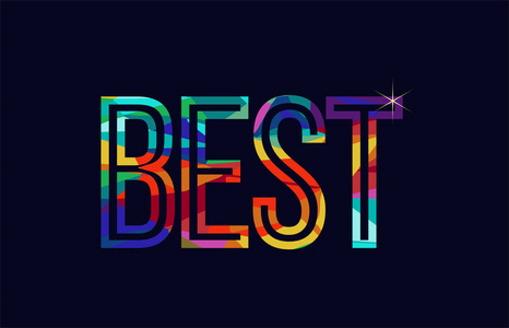 最佳文字排版设计彩虹颜色适合标志或文字