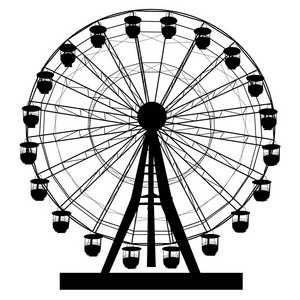 摩天轮剪影图片