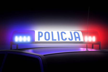 警察调查事故警察(英语/警察(波兰语)照片