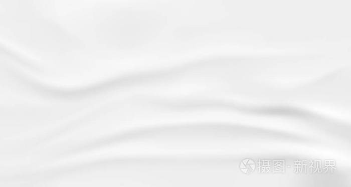 褶皱面料背景.白色向量波浪布料