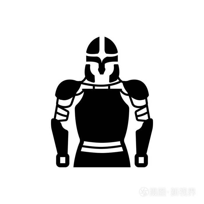 盔甲的实心黑色图标
