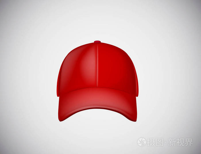 真实的正面视图红色棒球帽隔离在白色背景矢量插图 插画 正版商用图片18kuz8 摄图新视界 真实的正面视图红色棒球帽隔离在白色背景矢量插图 插画 正版商用图片18kuz8 摄图新视界