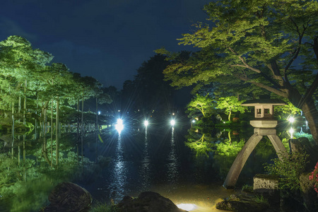 日本金泽的日本花园Kenrokuen
