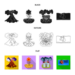 网络的天气和崩溃股票符号集照片