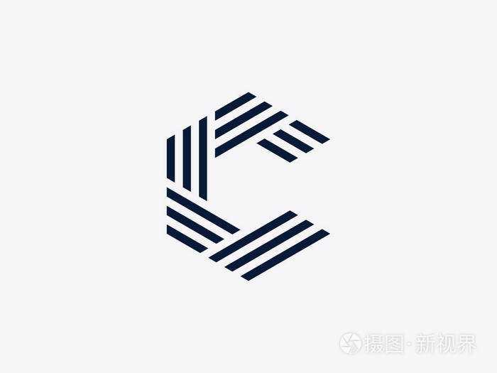 矢量字母c标志设计模板 品牌和身份的字母标签.