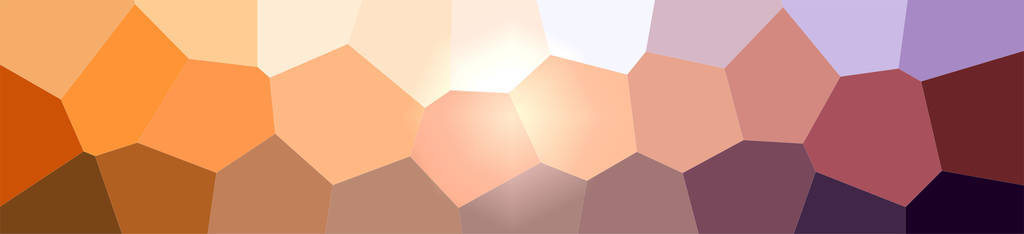 橙色巨型六角形背景的抽象插图。