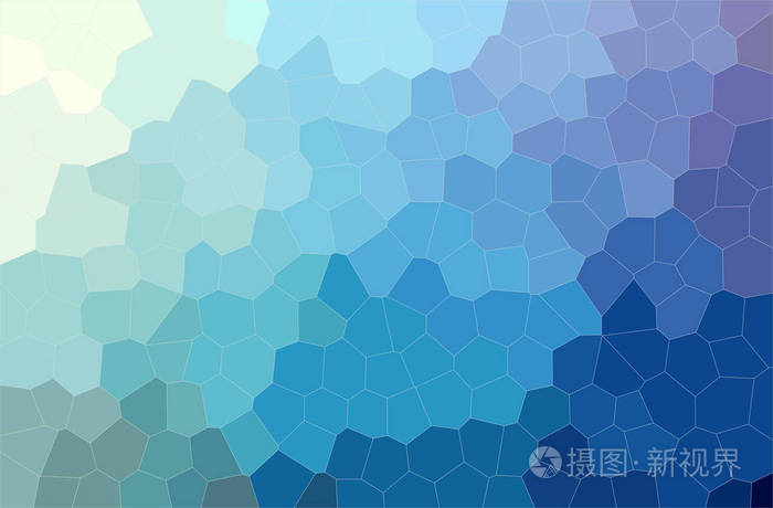 蓝色中间尺寸六角形背景的抽象插图。