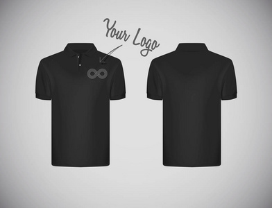 s slimfitting short sleeve polo shirt with logo for advertising