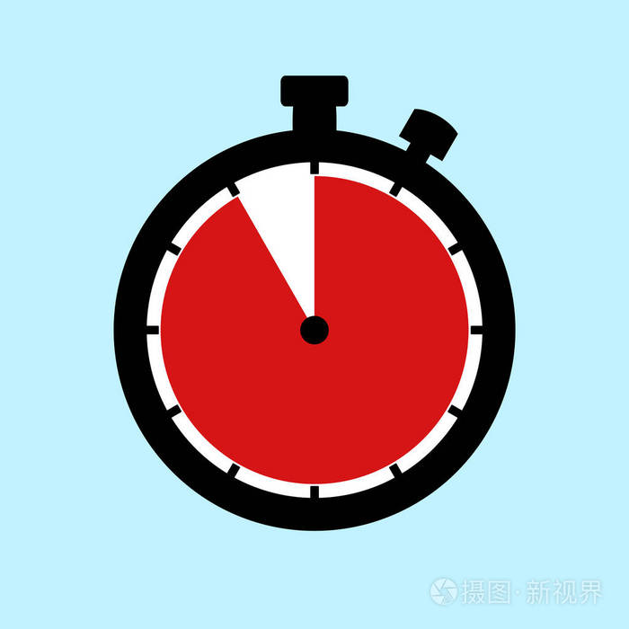 蓝色背景下的55分55秒或11小时平板设计秒表