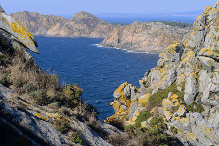 西班牙加利西亚群岛海岸岩石