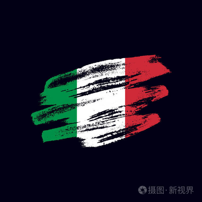格朗格纹理意大利国旗.