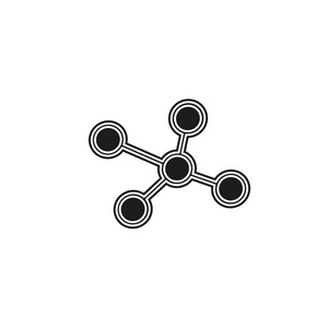 原子分子科学和化学化学符号. 平面象形文字简单图标照片