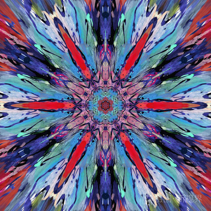 抽象五彩水彩纹纹理背景.油画风格.温暖的颜色.软刷油漆.现代艺术.