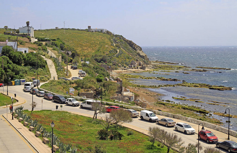 西班牙城市塔里法的地中海海岸线