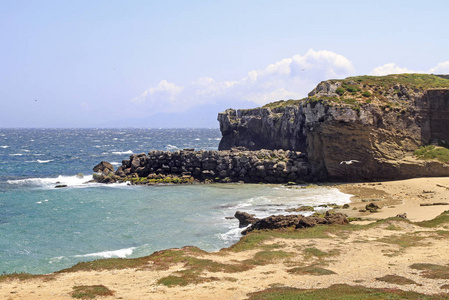 西班牙城市塔里法海滨风景