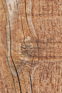 旧的风化腐烂开裂打结粗糙的松木地板，表面纹理细节
