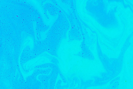 杉木大理石纹理手涂上青色墨水。 数字纸8在传统的日本相扑浮墨技术中进行。 艺术液体抽象背景。