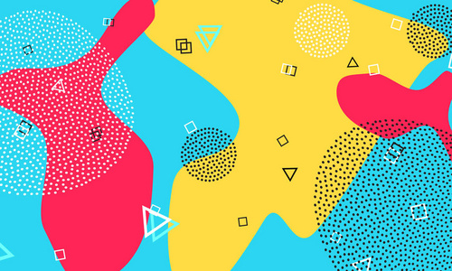 流行艺术背景孟菲斯图案希普斯特风格80年代照片