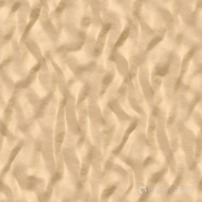 沙波的无缝纹理. 沙漠中的沙丘.