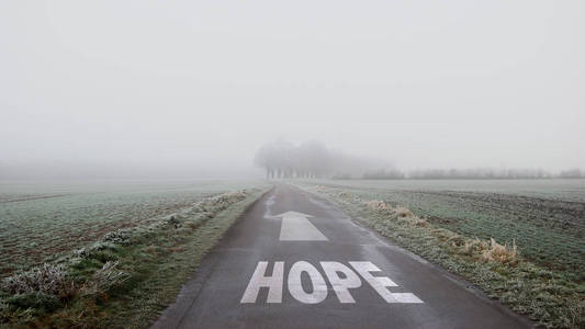 街道标志到希望