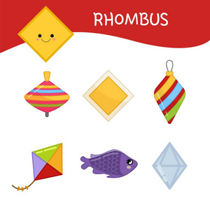 一组菱形物体照片