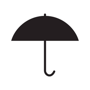 个雨伞. 图标. 黑白矢量插图.相似素材图片