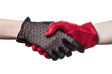 手套握手图片
