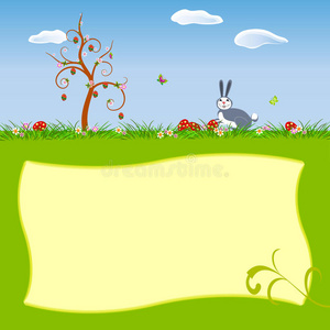 复活节兔子。