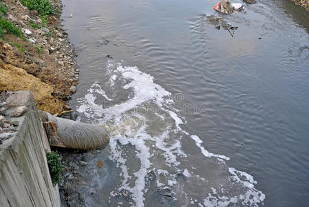 生活废水废水,污染,全球变暖,糟糕的生活.照片