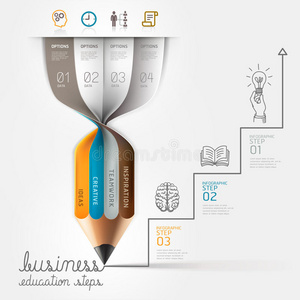商业教育信息图步骤。
