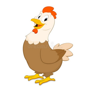 友好的鸡卡通母鸡照片