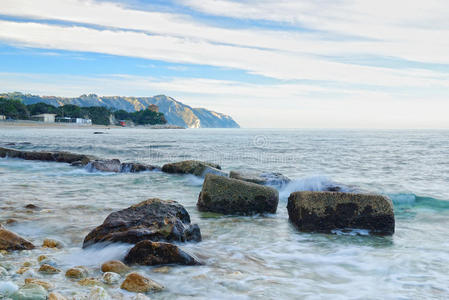 海岸附近的岩石