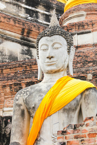 佛像在瓦台，柴钟高寺，泰国。