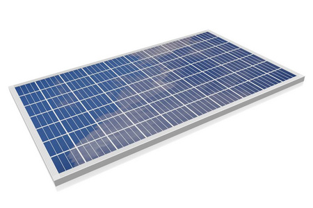 太阳能电池板概念三维插图