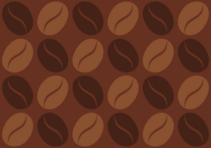 矢量无缝图案与咖啡豆。 复古图案，咖啡豆