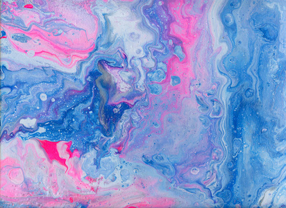 抽象的彩色背景。 液体丙烯酸涂料