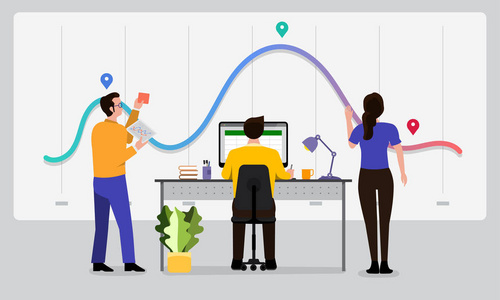 监控与数据采集团队合作,工作分析数据分析与大监控显示图和图表.