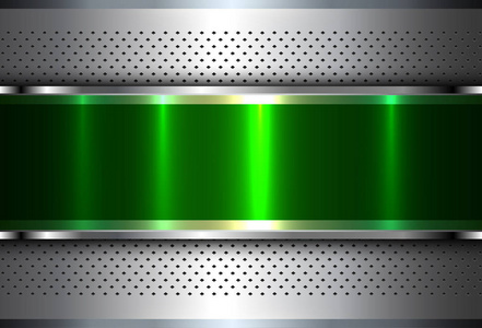 金属背景银绿色,抛光钢纹理,矢量设计.照片