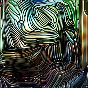 铅玻璃设计的构图让人联想到新艺术,适合作为自然美和灵性项目的背景