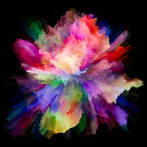 色彩情感系列。 色彩爆炸的背景构成想象创意艺术与设计