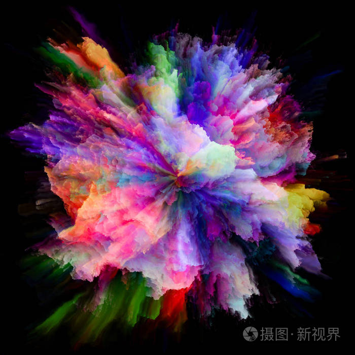 视觉上令人愉悦的构图,色彩迸发,飞溅,爆炸,为,创造力,艺术和设计档 