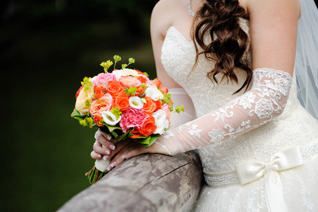 s hands. Wedding day.