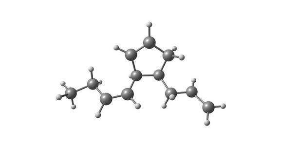 多重烯是一种精子细胞，吸引褐藻中雌性释放的物质。 三维插图